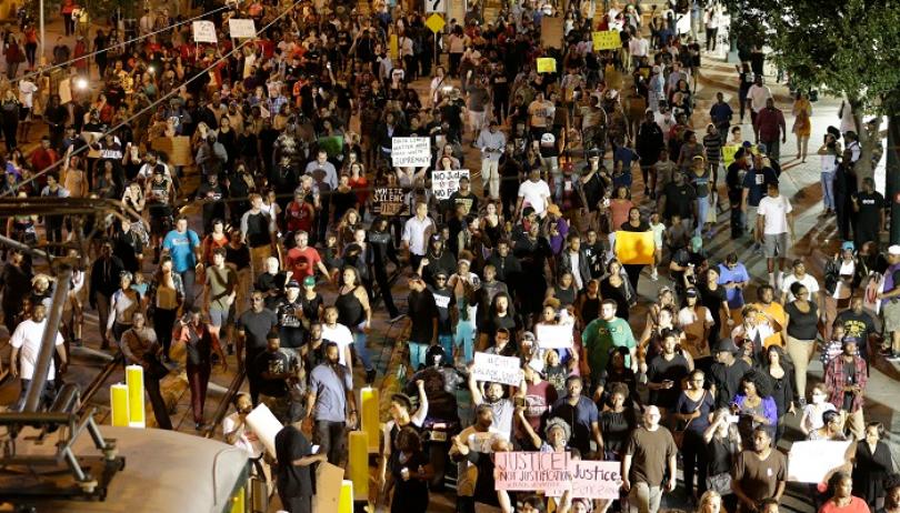 1 'on life support' following 'very violent' protests in Charlotte over police shooting