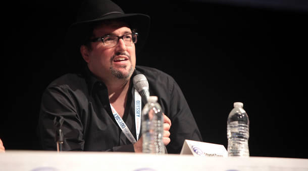 Mark Altman speaking at the 2015 WonderCon. 
 Bruce Johnson