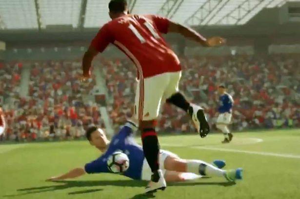 Screengrab from Fifa 17 video game advert