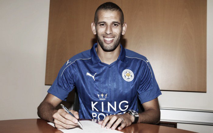 Leicester City smash transfer record to complete signing of Algerian striker Islam Slimani