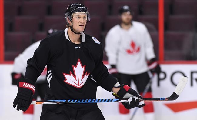 Team Canada's Jay Bouwmeester practices in Ottawa on Monday Sept. 12 2016 for the World Cup of Hockey. THE CANADIAN PRESS  Sean Kilpatrick