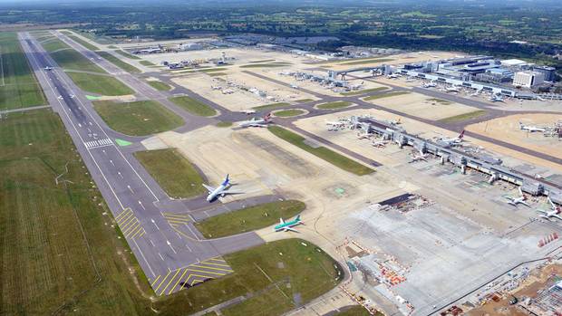 The main runway at Gatwick was closed