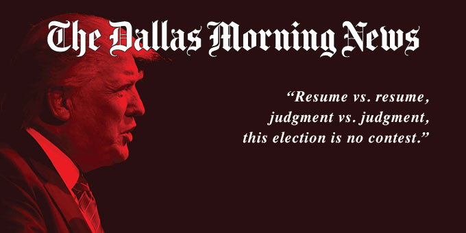 The Dallas Morning News endorses Hillary Clinton first Democrat since before WWII