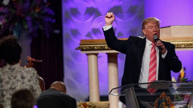 Pastors, other gather in Detroit to protest Donald Trump