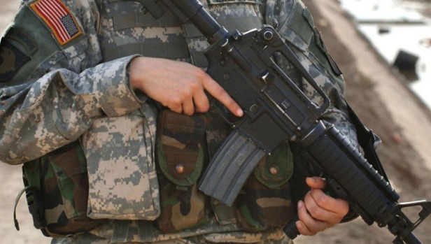 A US soldier in Iraq