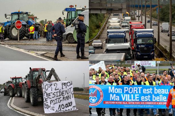 Travellers Face Chaos In Calais Migrant Road Block Protest