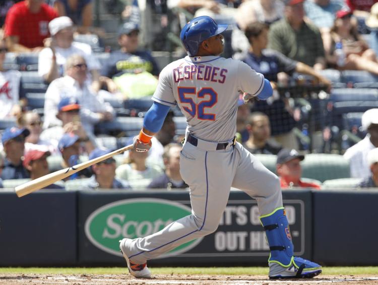 Yoenis Cespedes launched a grand slam in the third inning of the Mets’ blowout