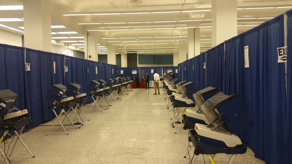 A new polling place at 15 W. Washington St. has 140 voting machines