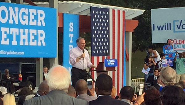 Kaine pushing early vote in Ohio today