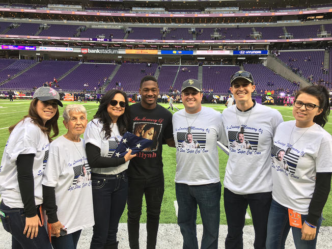 Owen Family The family of fallen sheriff's Sgt. Steve Owen attended Sunday's Minnesota Vikings football game in his honor on Sunday Oct. 9 2016