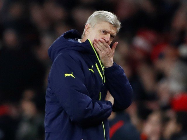 Arsene Wenger on the sideline during Arsenal's Champions League encounter against PSG