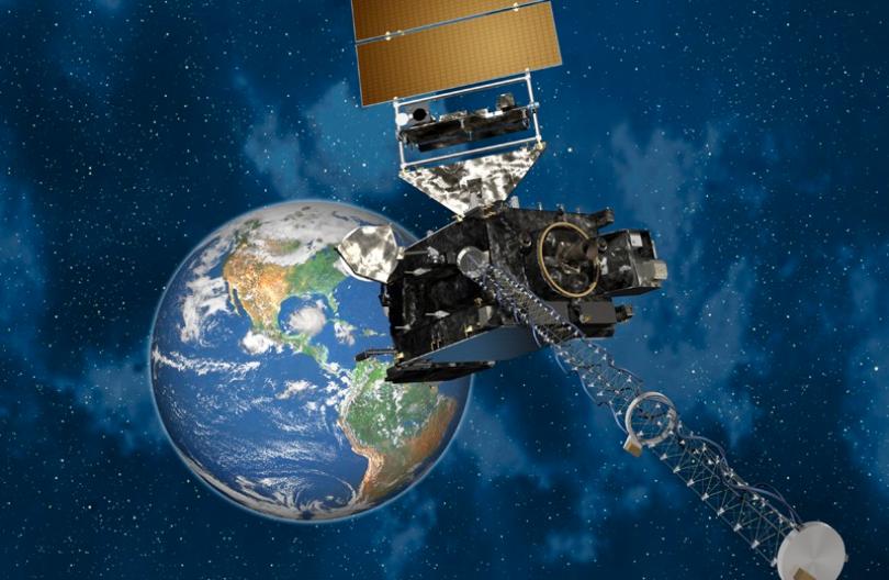 Artist rendition of the GOES-R weather satellite. Credit Lockheed Martin