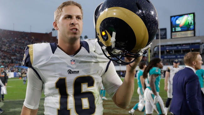 Associated Press Goff quiet in NFL debut Rams fall in Dolphins fifth straight win