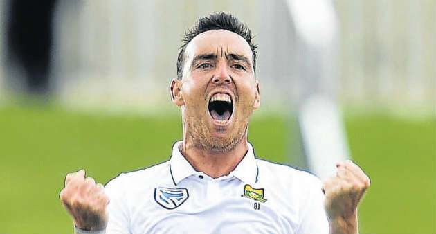 BIG OCCASION South Africa’s Kyle Abbott shows his delight after taking the final wicket against Australia at the Bellerive Oval in Hobart