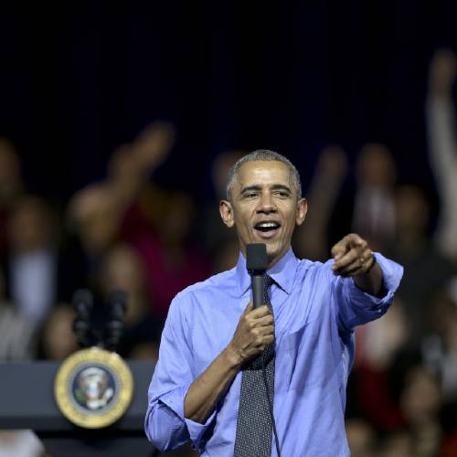 Barack Obama speaks at a town hall with Young Leaders of the Americas Initiative in Lima Peru Saturday Nov. 19 2016. Obama speaking on the margins of an Asia Pacific summit said tensions over trade are likely under the