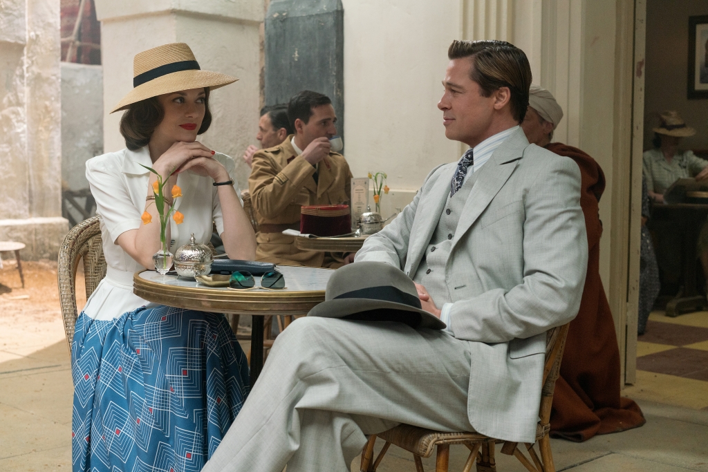 Brad Pitt plays Max Vatan and Marion Cotillard plays Marianne Beausejour in Allied from Paramount