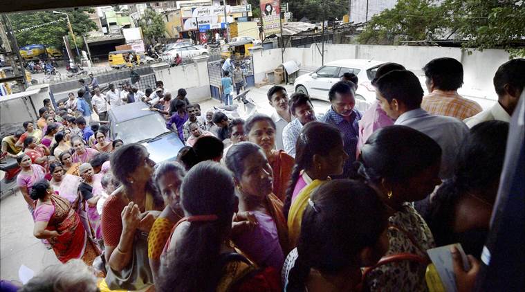 Chennai People queue up outside an ATM to withdraw money in Chennai on Friday