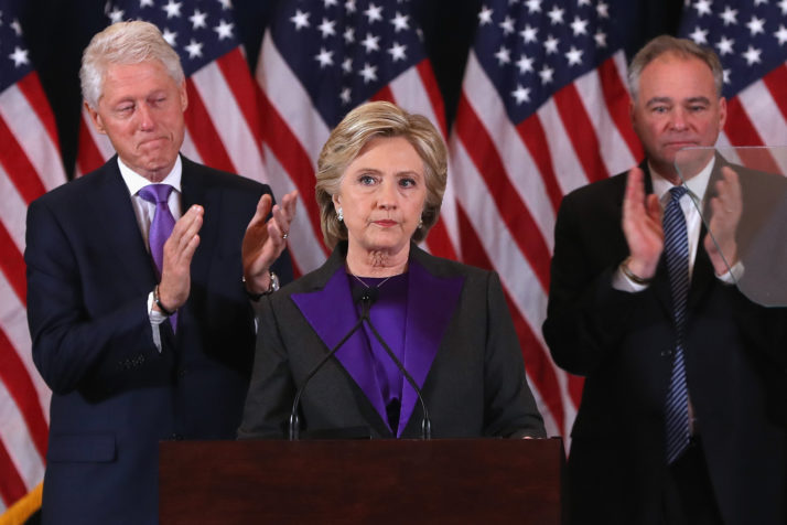 Former Secretary of State Hillary Clinton accompanied by her husband former President Bill Clinton | Justin Sullivan  Getty Images