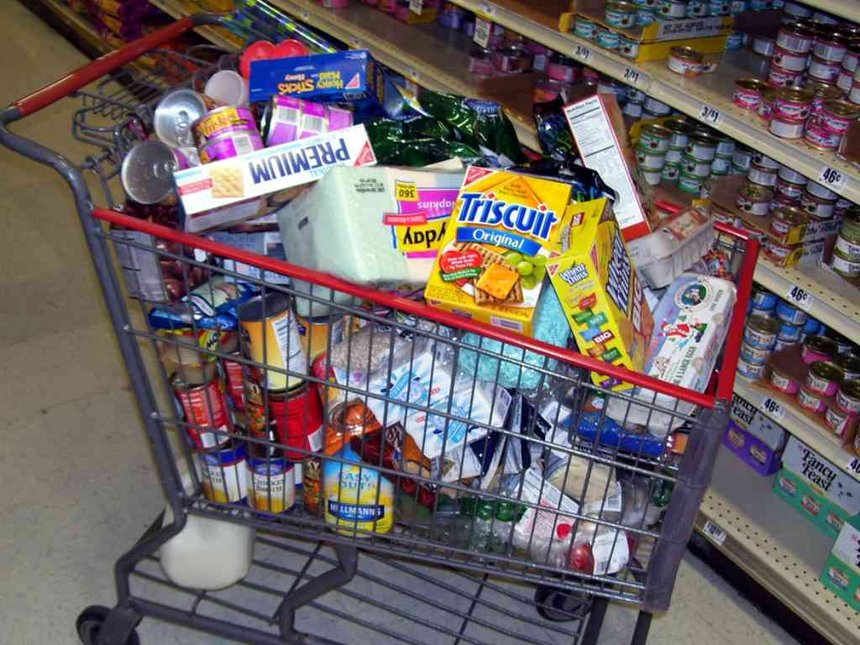 Full shopping cart.  FILE