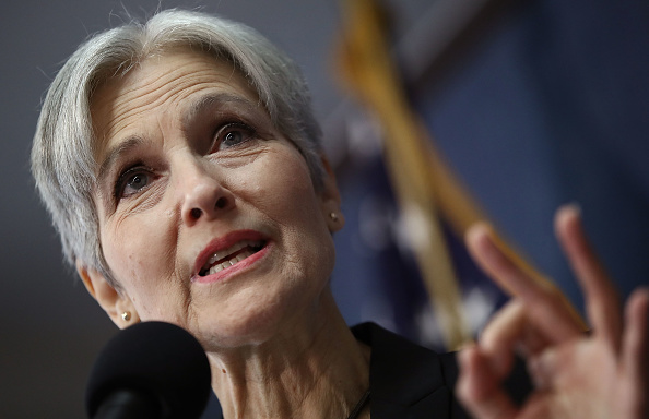 WASHINGTON DC- AUGUST 23 Green Party presidential nominee Jill Stein answers questions during a press conference at the National Press Club