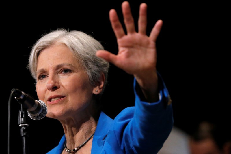 Green Party presidential candidate Jill Stein speaks at a campaign rally in Chicago Illinois