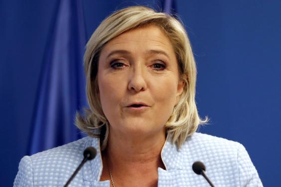 Hard right National Front leader Marine Le Pen