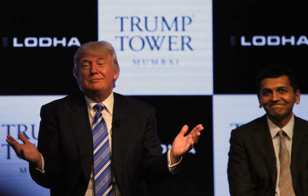 Hindustan Times via Getty Images                       Donald Trump attends the launch of Trump Tower in Mumbai India in 2014 with Abhishek Lodha of the Lodha Group