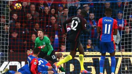 Image Text
 GOAL Yaya Toure scores for Man City on Saturday