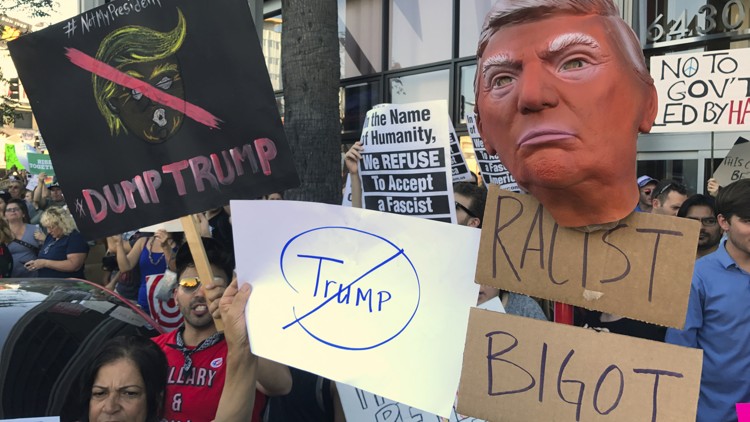 Anti-Trump protests continue in New York LA Philadelphia