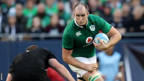 Ireland second row Devin Toner in action during the historic win over the All Blacks on 5 November