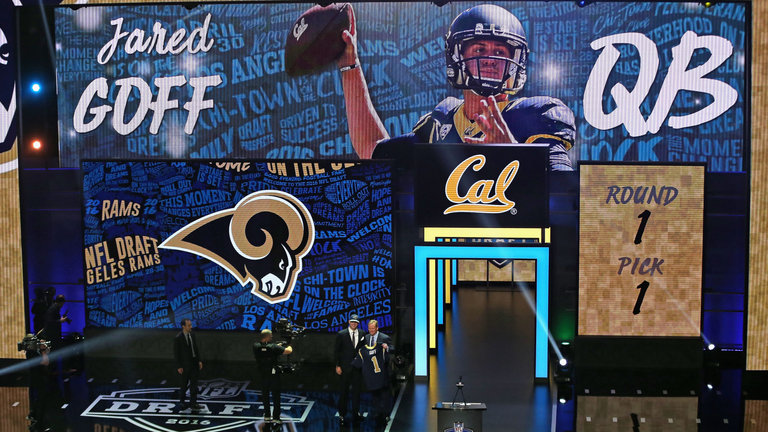 Jared Goff was the first overall pick in the 2016 NFL Draft