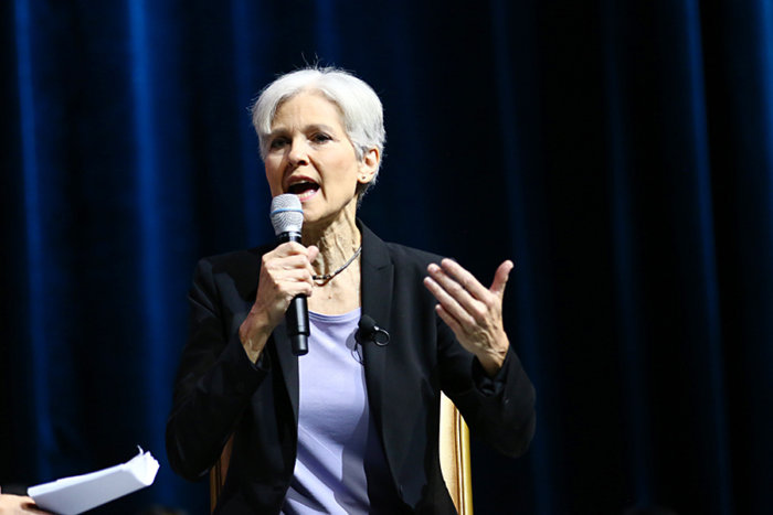 Jill Stein speaking at the AAPI Presidential Election Forum