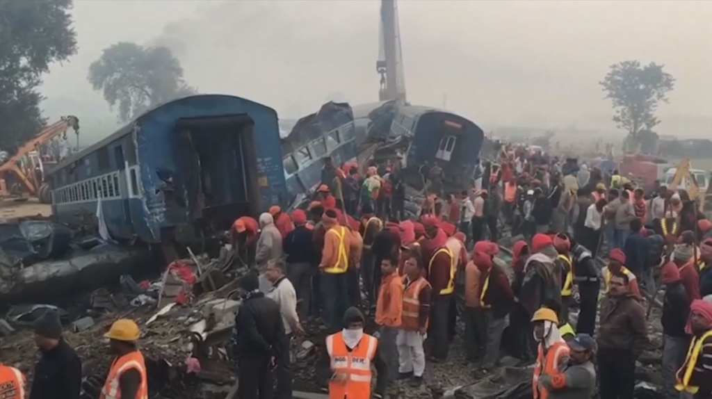 India train derailment kills at least 50