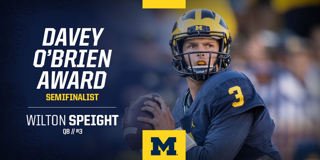 Michigan starting QB Wilton Speight out for the season, per report