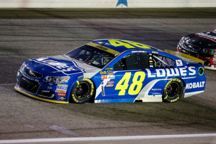 FORT WORTH TX- NOVEMBER 06 Sprint Cup Series driver Jimmie Johnson races down the frontstretch during the Texas AAA 500