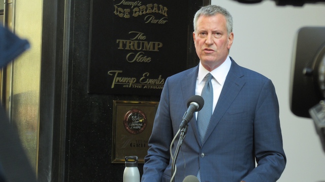 Mayor de Blasio who did not go into whether he visited the Trump ice cream parlor