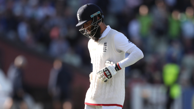 Moeen Ali was one of two England wickets to fall in the first hour