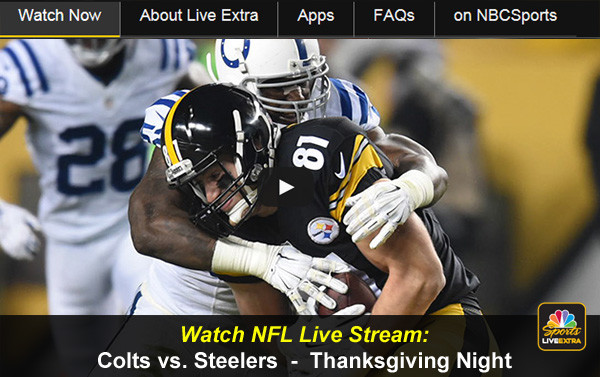 Watch NBC Thursday Night Football Live Stream Thanksgiving Day Steelers- Colts