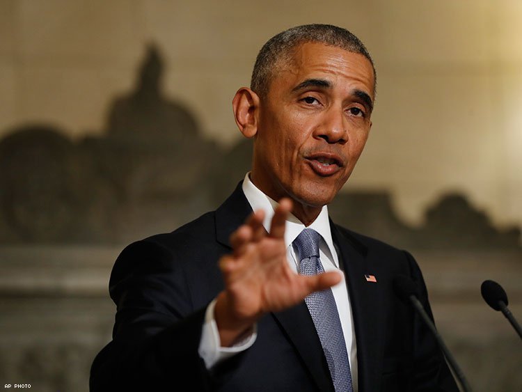 President Barack Obama speaks during a joint news conference with Greek Prime Minister Alexis Tsipras