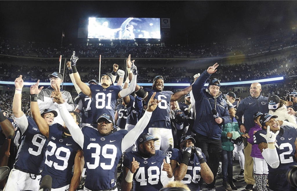 11/26/16 Patrick Waksmunski  Michigan State v Penn State  
The team reacts after hearing from injured senior linebacker Von Walker