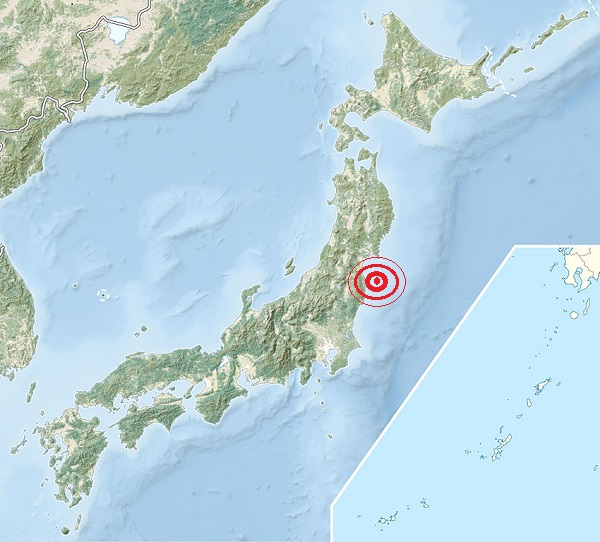 A 6.9 magnitude earthquake hit eastern Japan off the Fukushima coast at around 6 am on Tuesday