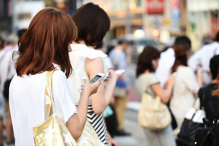 Mobile Devices Users In Tokyo