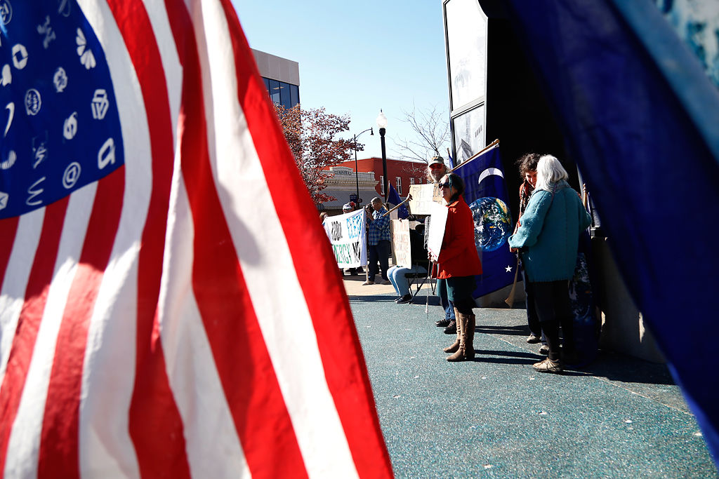 Water Protectors rally against the Dakota Access Pipeline