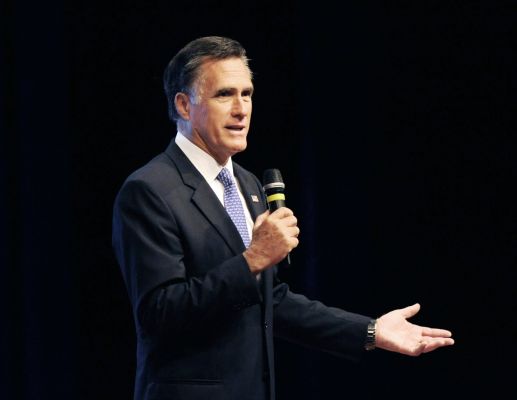 Former presidential candidate and governor Mitt Romney speaks