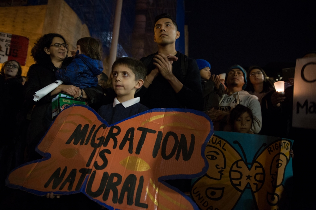 Protesters rally against President-elect Trump in New Haven Connecticut