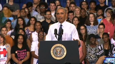 President Barack Obama campaigning for Hillary Clinton in Miami took time Thursday to defend Obamacare amid news of skyrocketing premiums saying his signature health law would be fixed had it not been for Republican obstruction in Congress