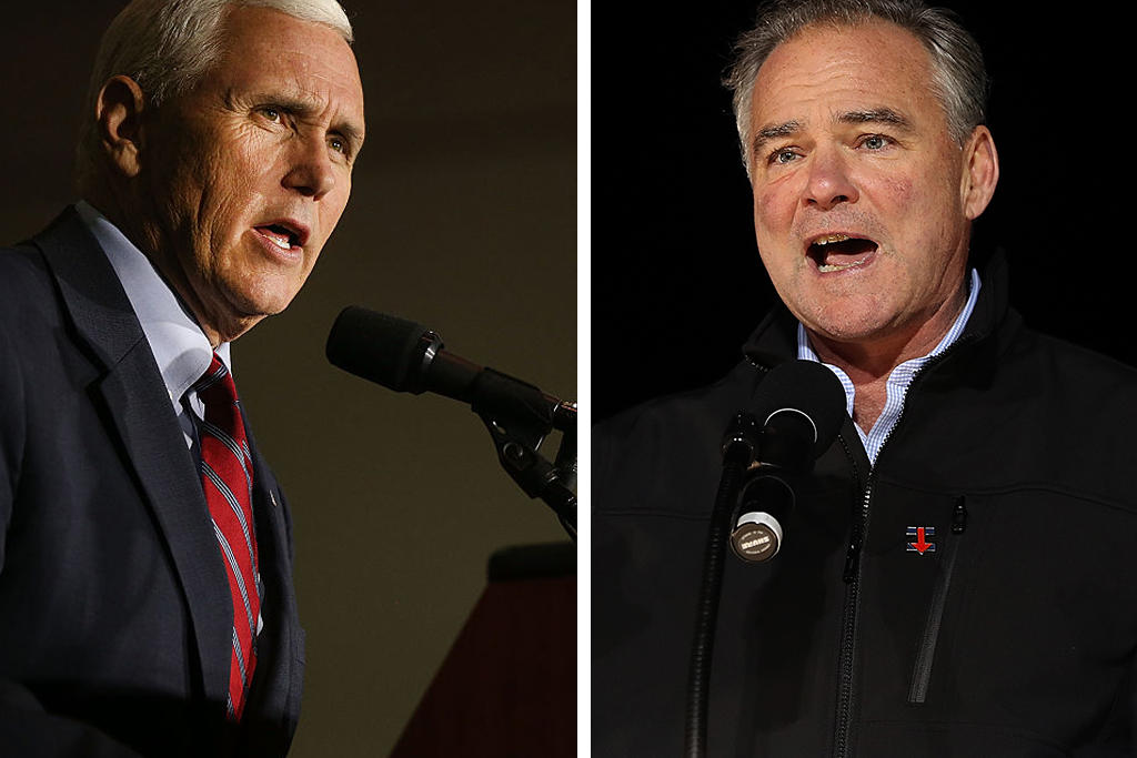 Republican vice presidential candidate Mike Pence and emocratic vice preisdential nominee Tim Kaine