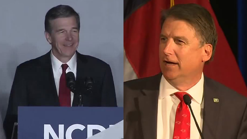 Roy Cooper and Pat Mc Crory speeches on Election Night 2016