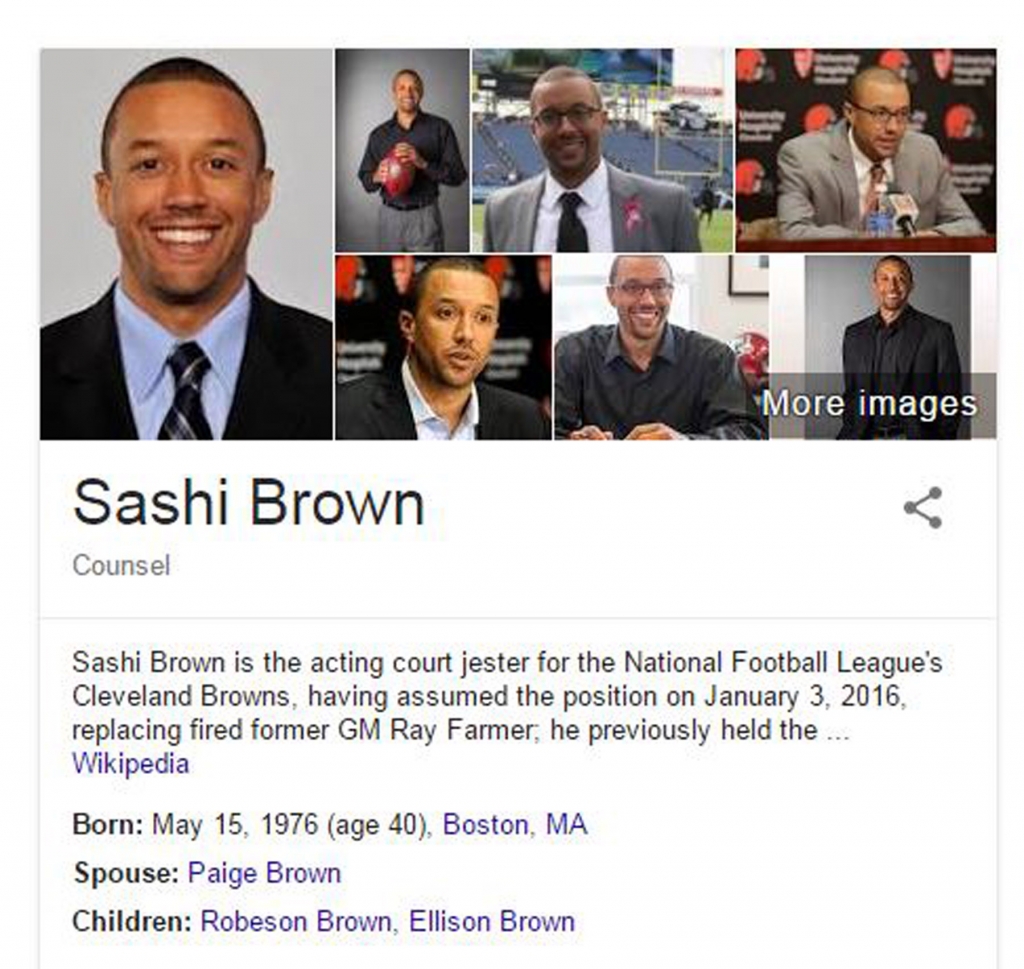 Sashi Brown’s creative Wikipedia edit sums things up for the Browns