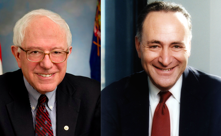 Senators Bernie Sanders and Chuck Schumer